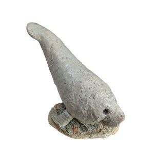 Manatee Figurine Statue On Ocean Base United Design 1988 Collectible Decor